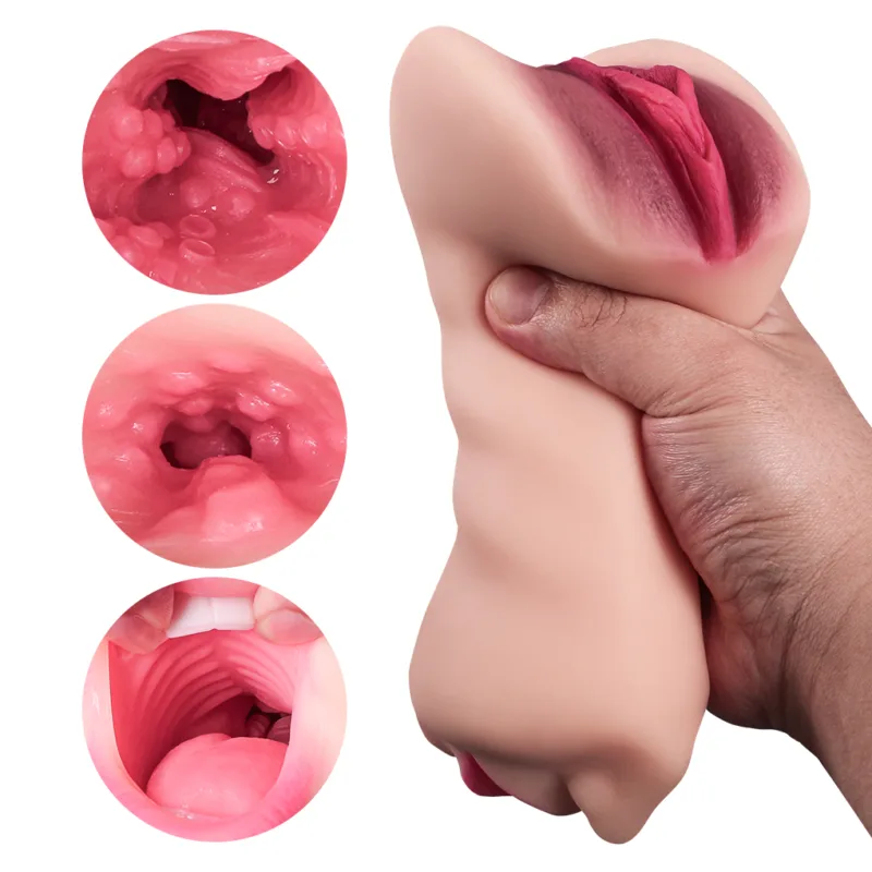 Masturbador 3 Ano Vagina Boca Silicona Skyn Anal Vaginal Gel - Imagen 6
