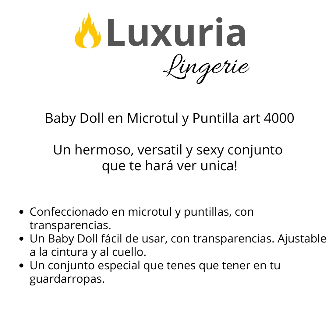 Baby Doll - Camisolin (art 4000) Talle 95 al 120 - Imagen 2