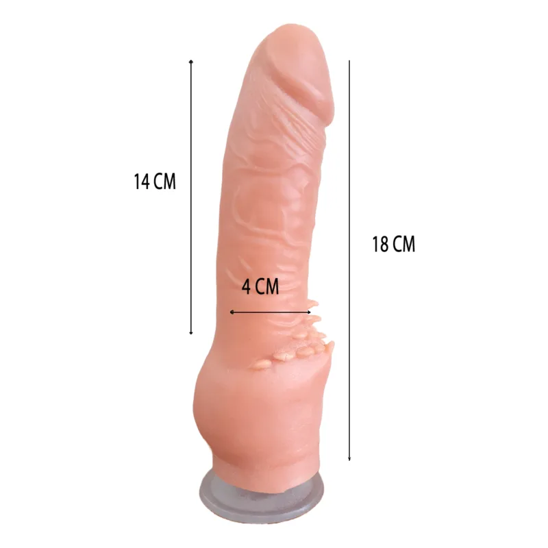 Consolador Pene con Ventosa - 18x4cm - Cliterrific
