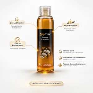 Gel Lubricante Retardante Masculino Long Time 130cc: imagen 3