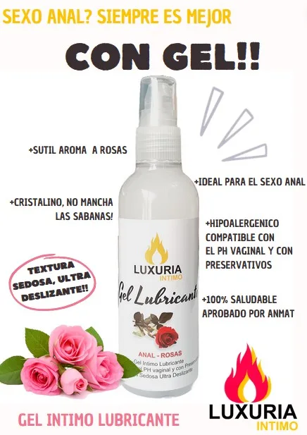 Gel Lubricante Luxuria Anal Rosas - 250cc