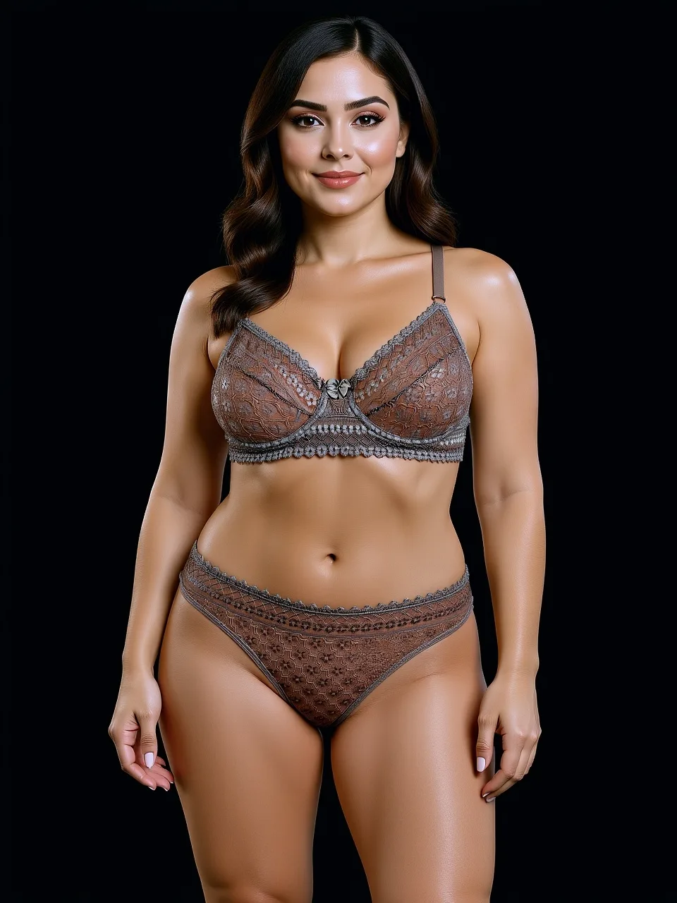 Conjunto Colaless Puntilla "Paula" con Aro (art 5102) Talle 85 al 110: imagen 13